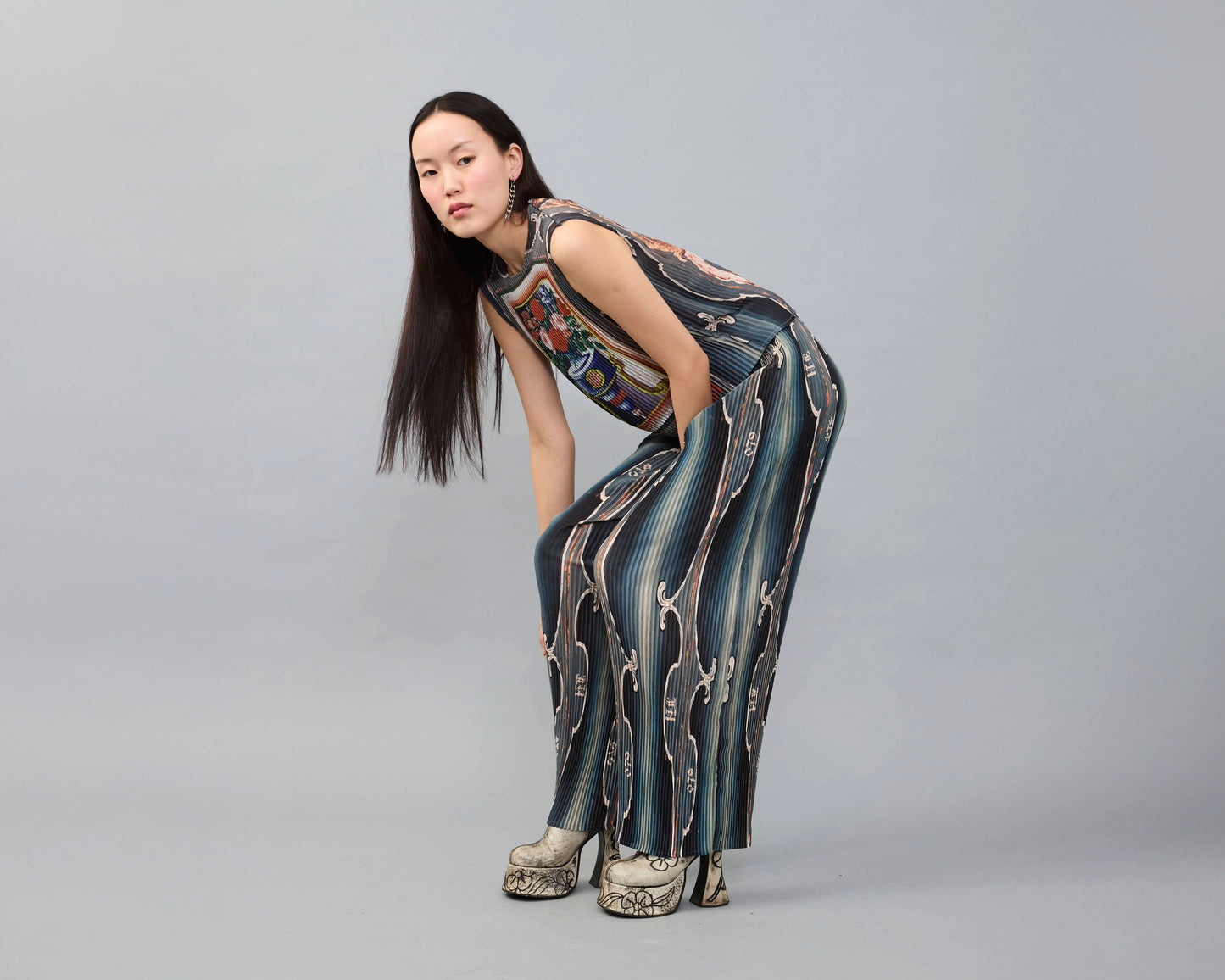 Damen Faltenhose Jack in Hansruedi, mehrfarbig