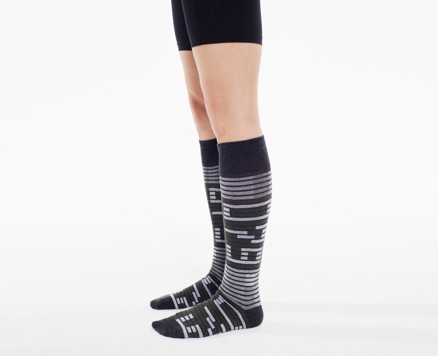 Chaussettes de football, gris/noir