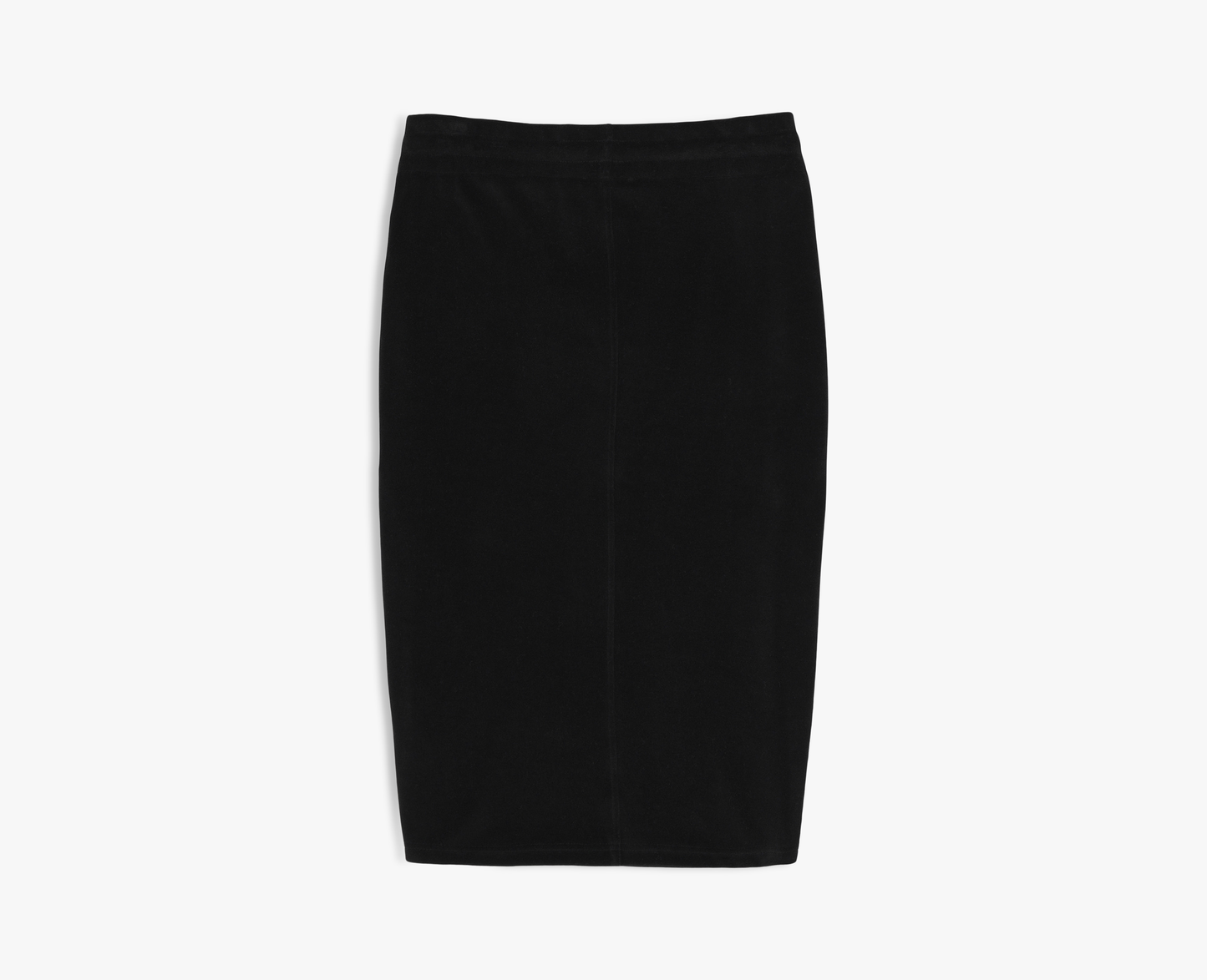 Women's velvet jersey skirt, black