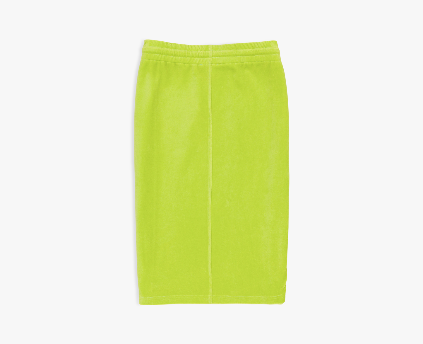 Jupe femme en jersey velours, citron vert