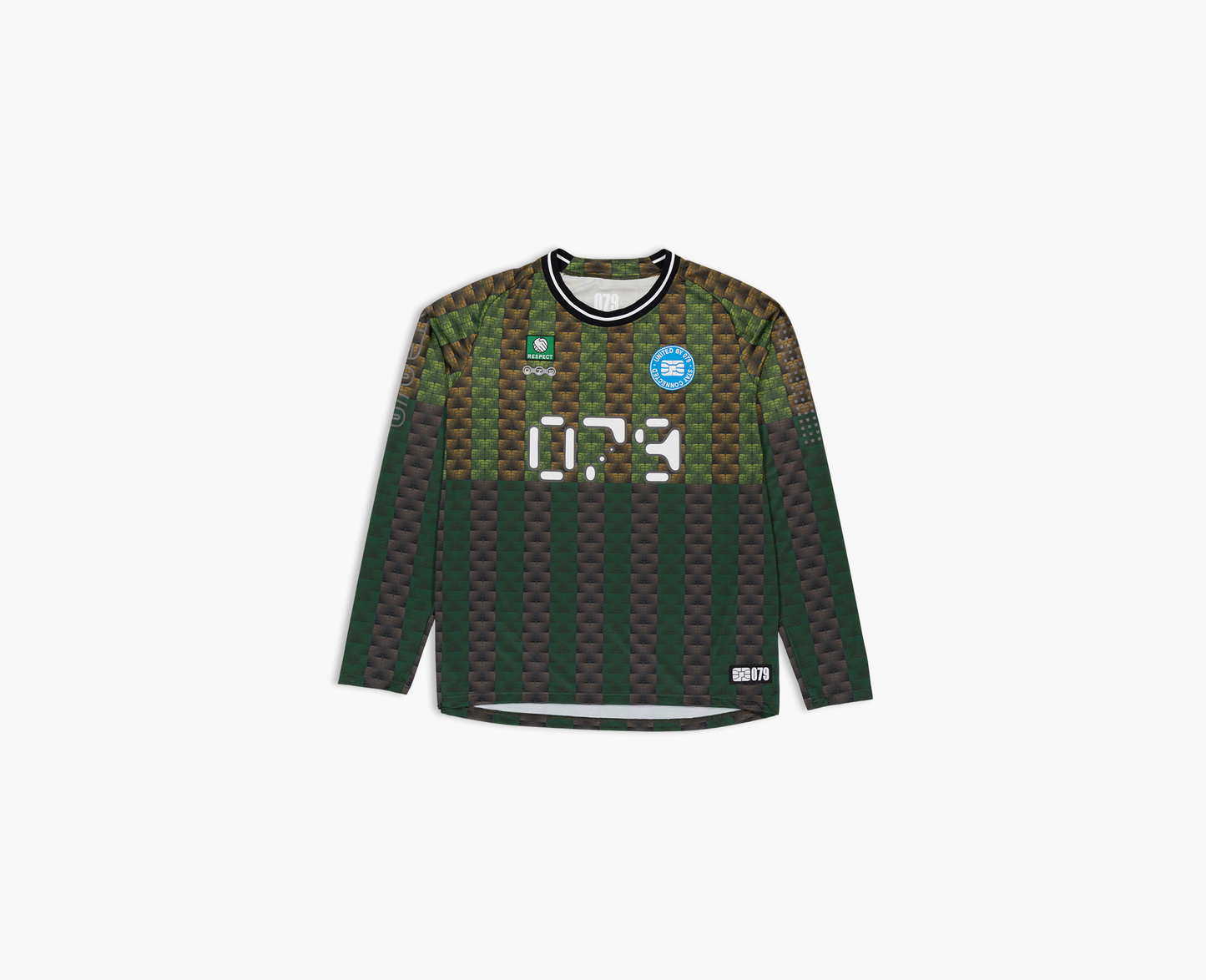 Maglia a maniche lunghe da uomo, marrone/verde