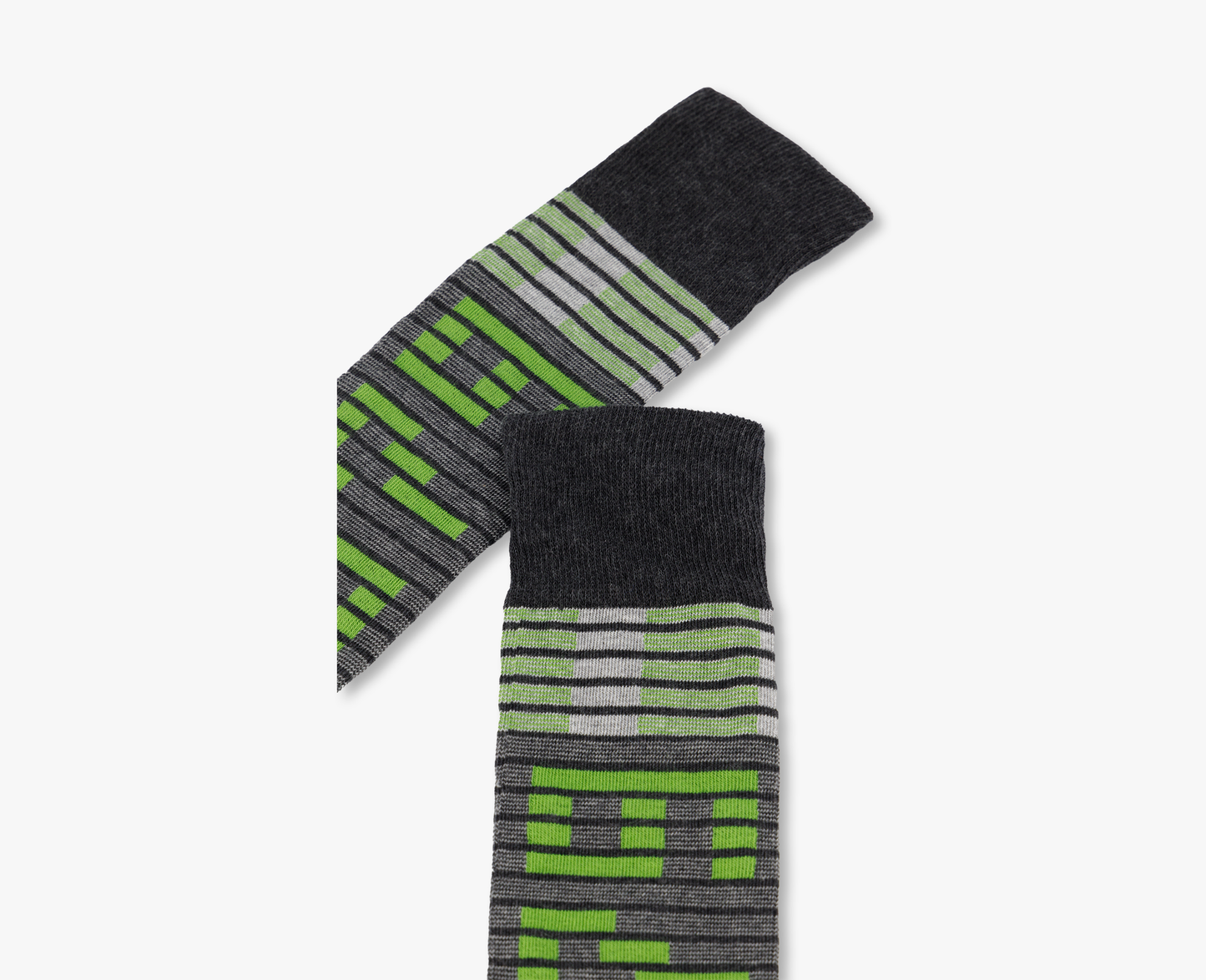 Soccer socks, gray/lime