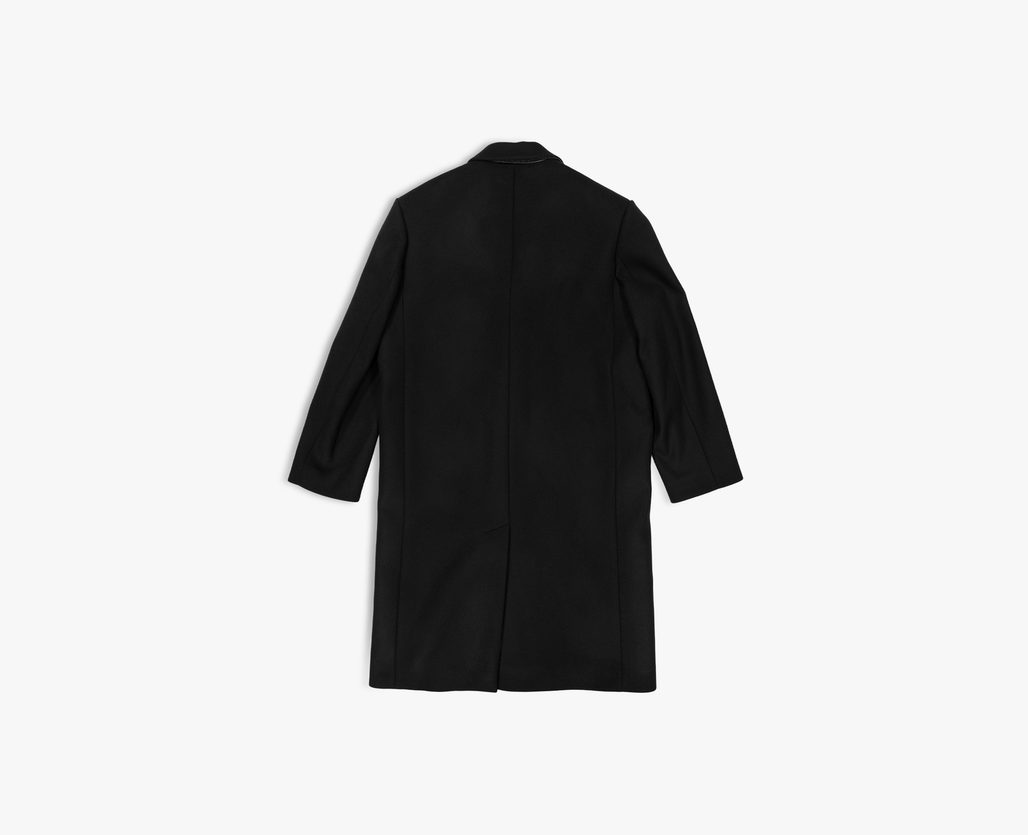 Manteau long en laine pour femme, noir