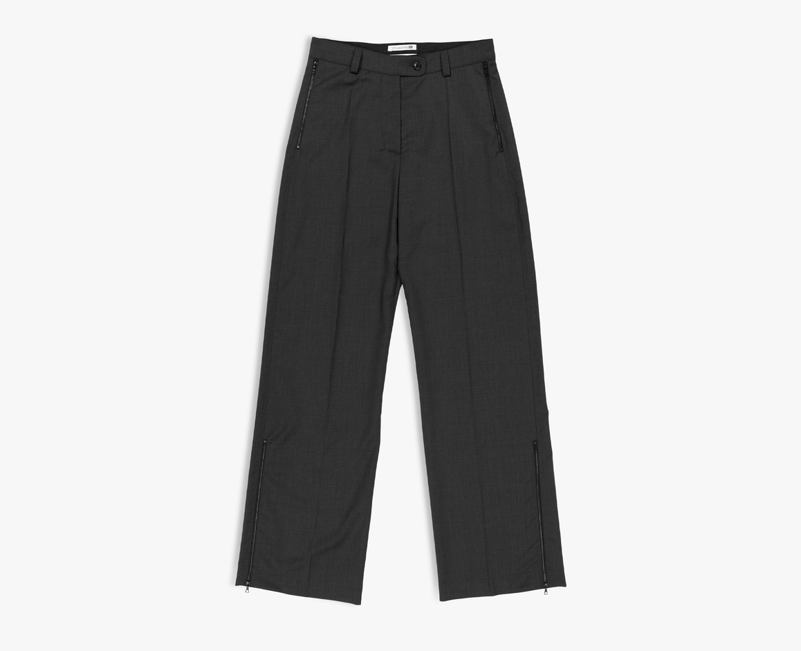 Women's wool trousers, anthracite