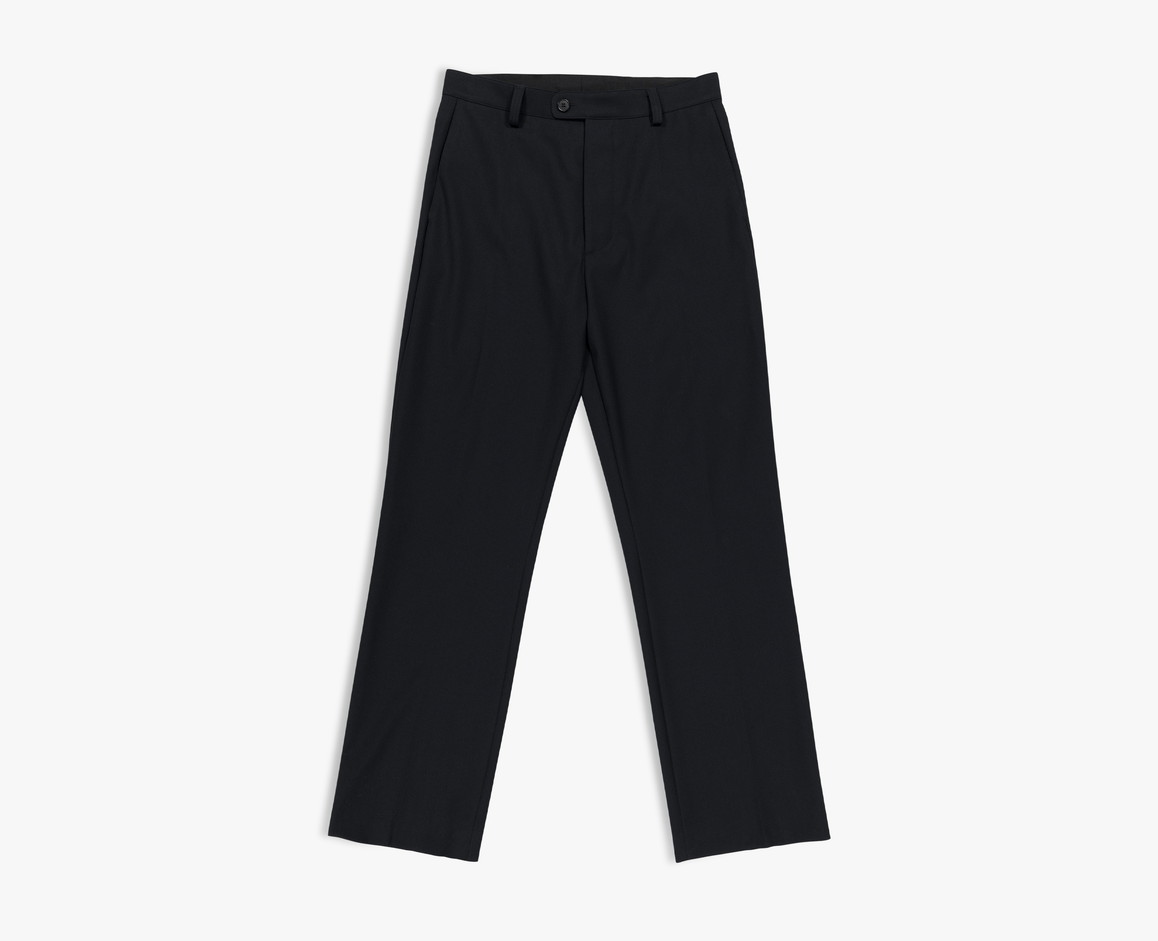 Women's wool trousers, navy blue