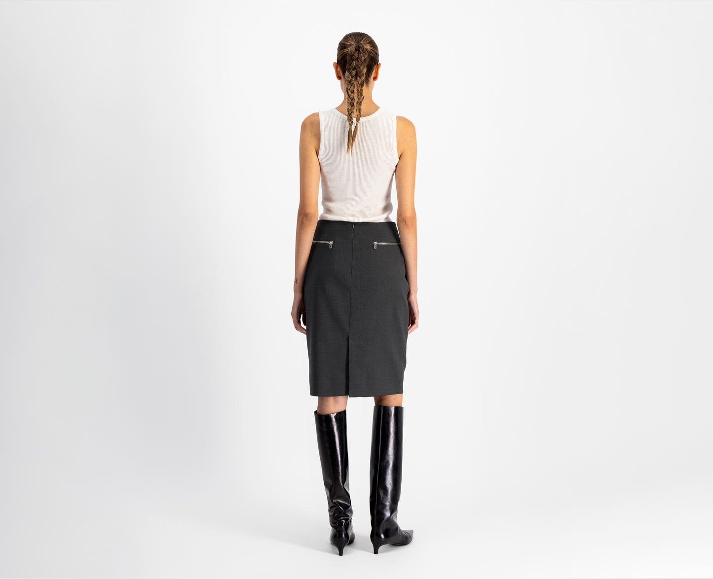 Women's pencil skirt, anthracite