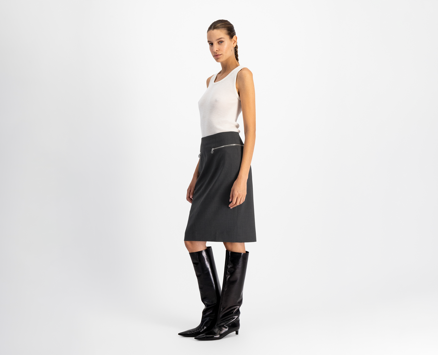 Women's pencil skirt, anthracite