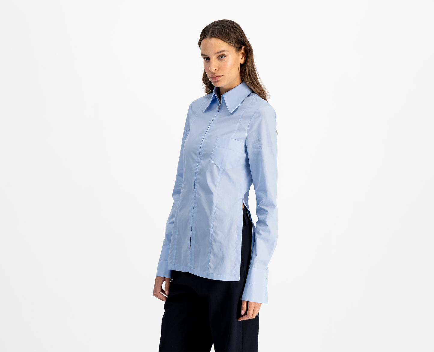 Blusa da donna, di colore azzurro