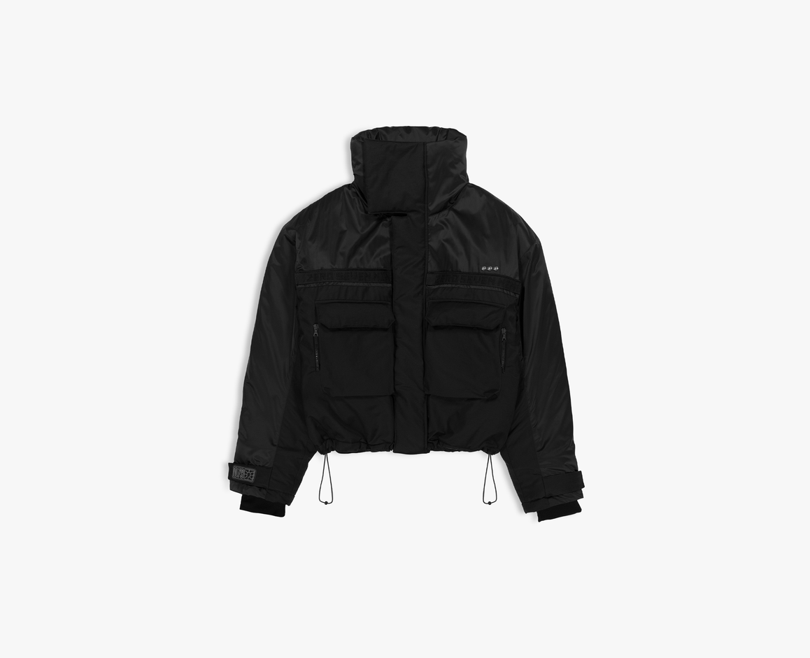 Men's cropped jacket, black