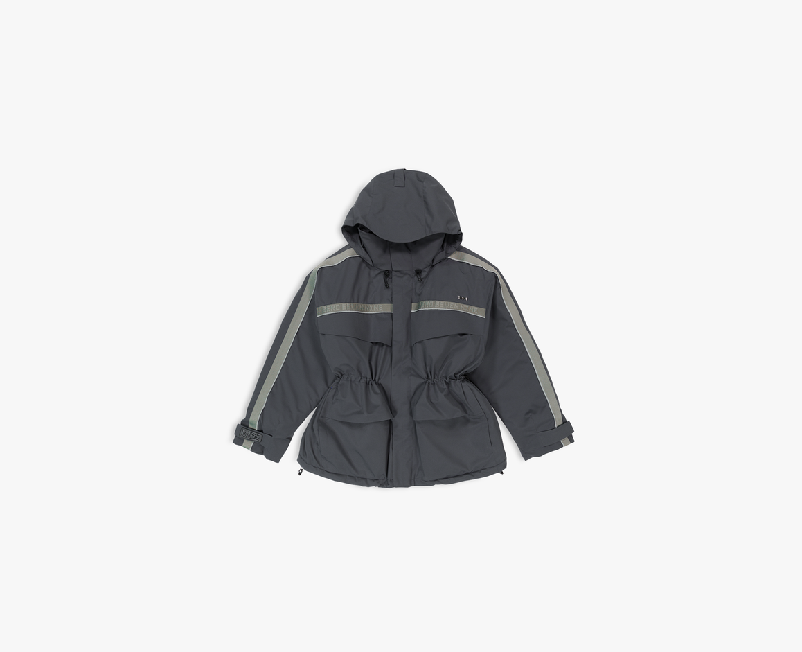 Damen Parka Oversized, anthrazit