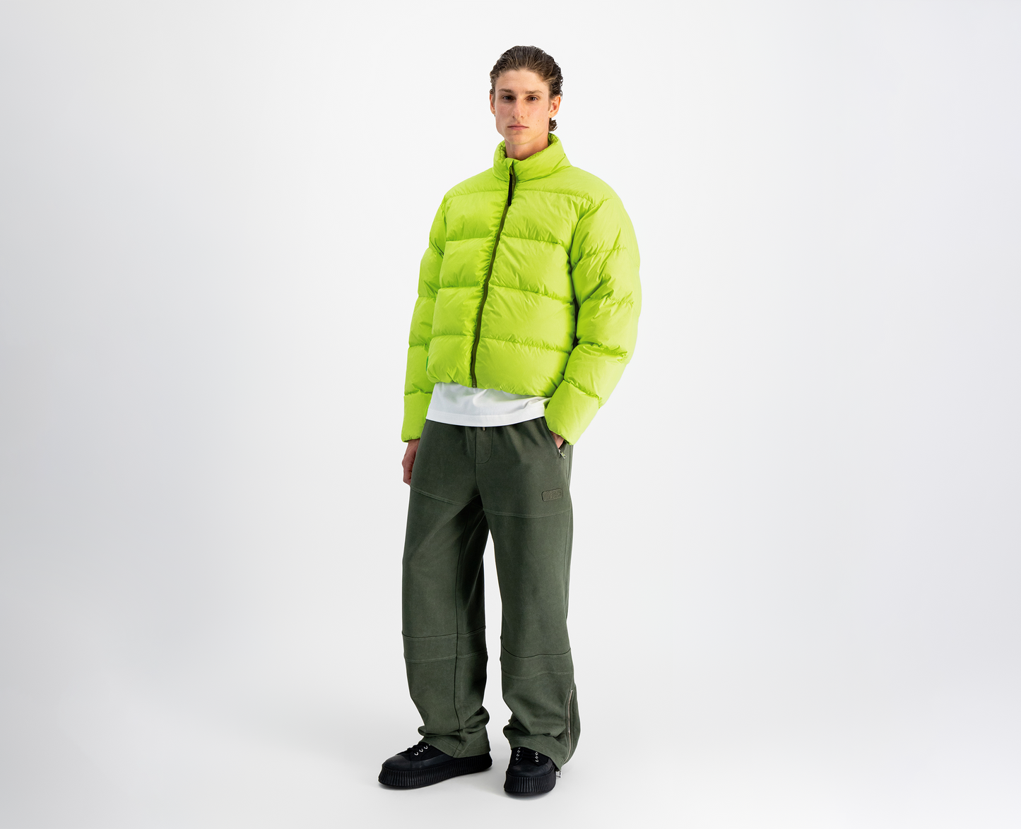 Men's down jacket, lime