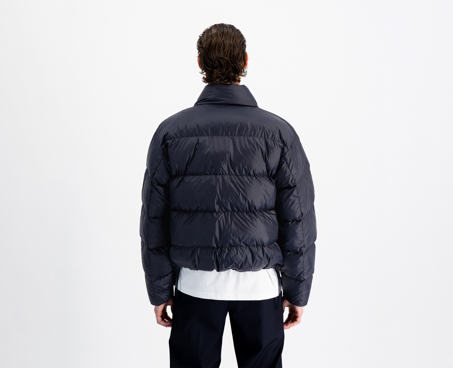 Men's down jacket, navy blue