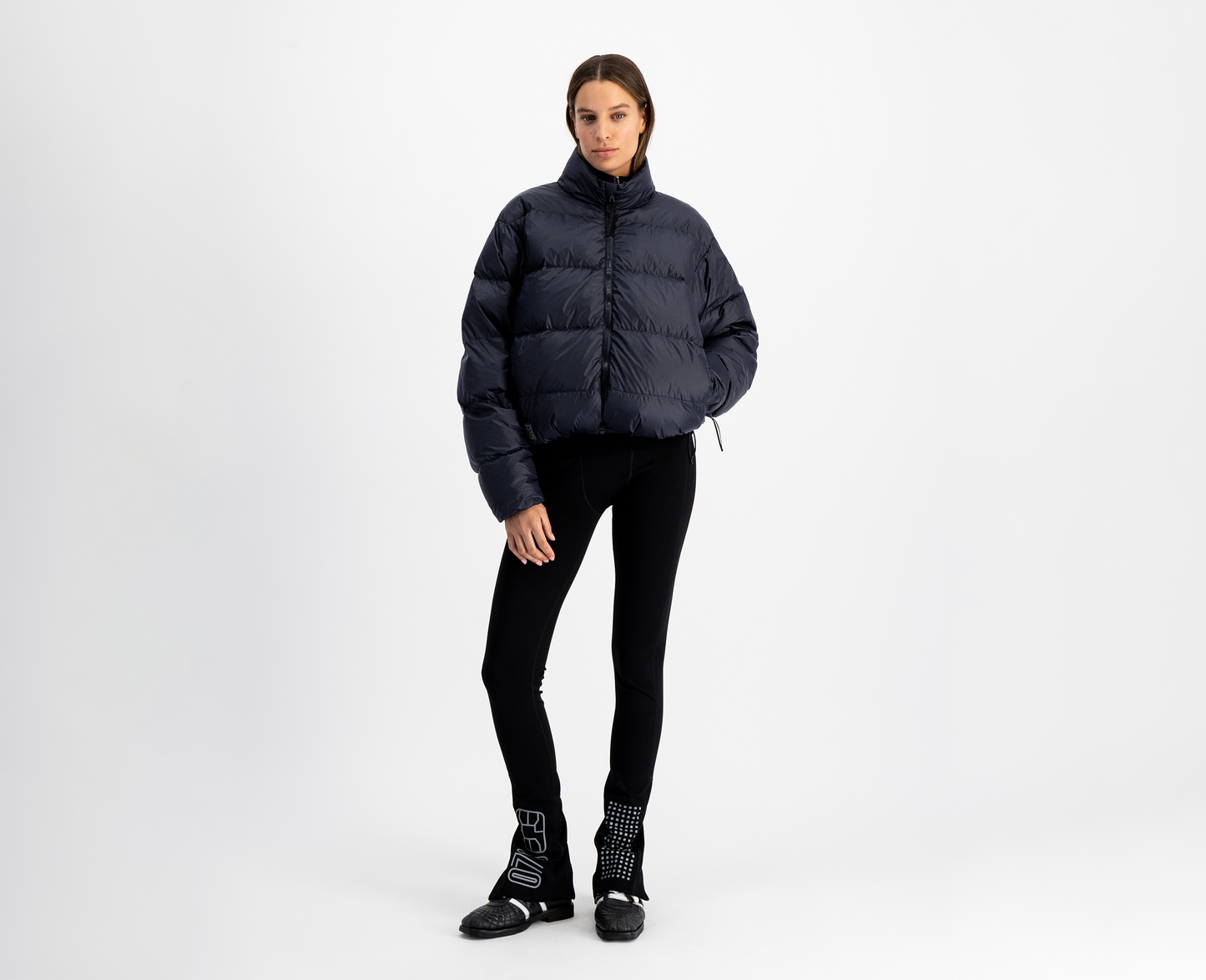 Women's down jacket, navy blue