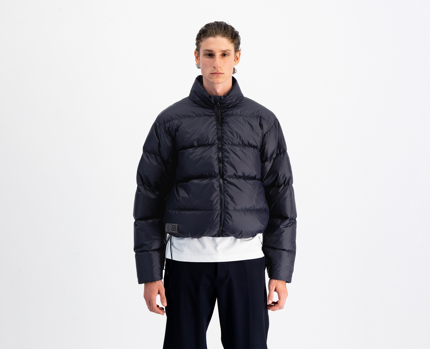 Men's down jacket, navy blue