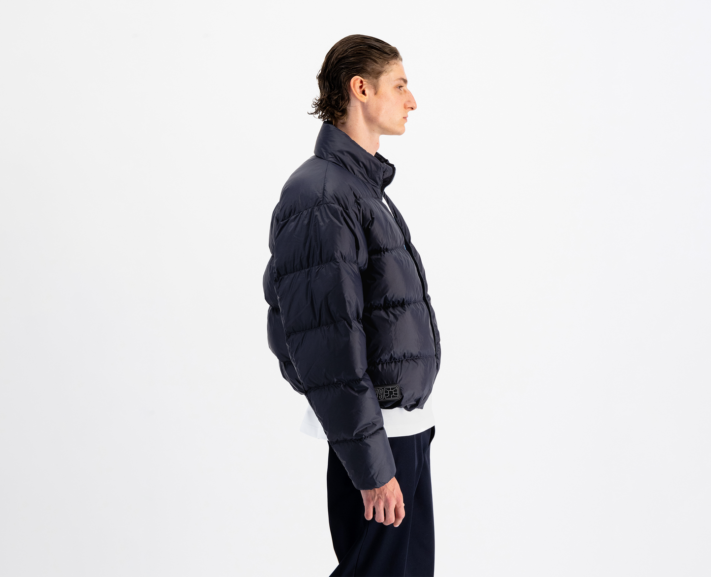 Men's down jacket, navy blue