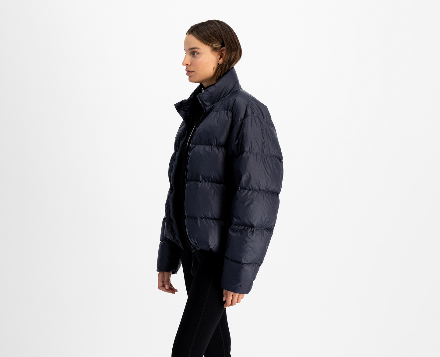 Women's down jacket, navy blue