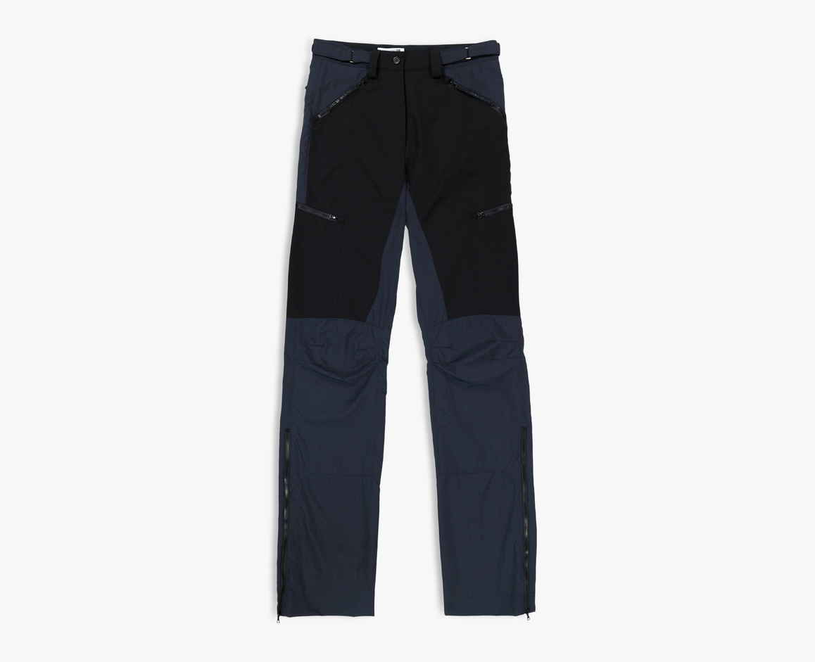 Pantalon de trekking femme, bleu/noir