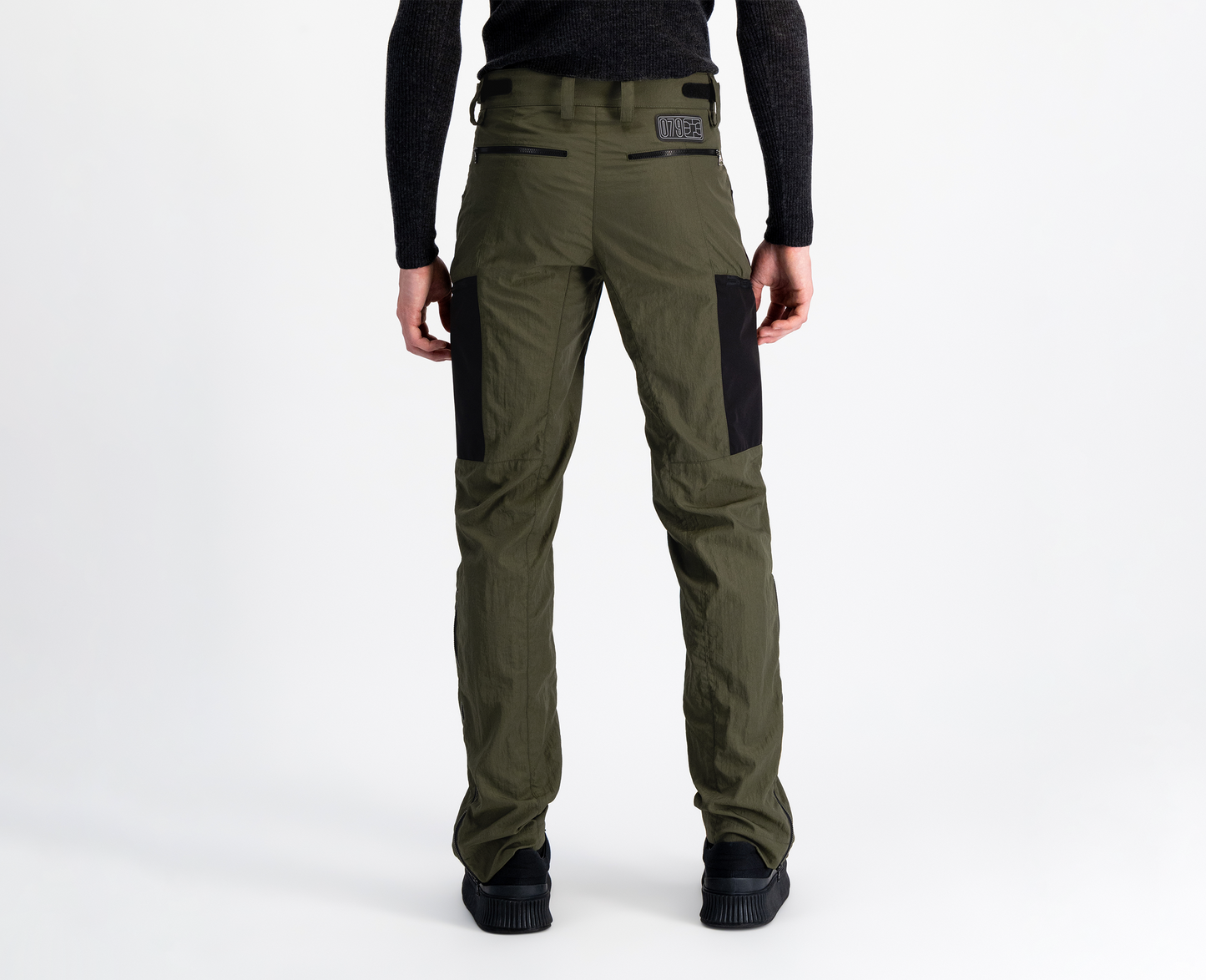 Men's trekking pants, olive/black