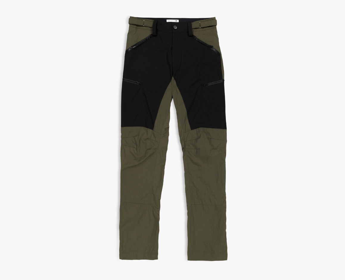 Men's trekking pants, olive/black