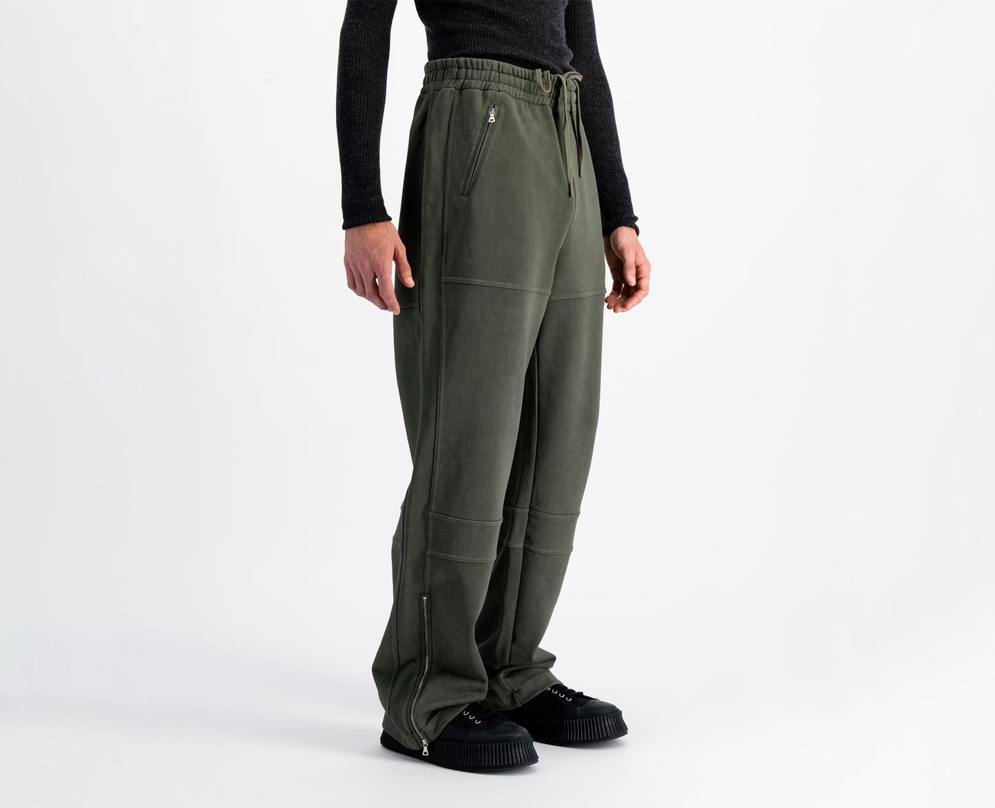 Men's track pants, moss green