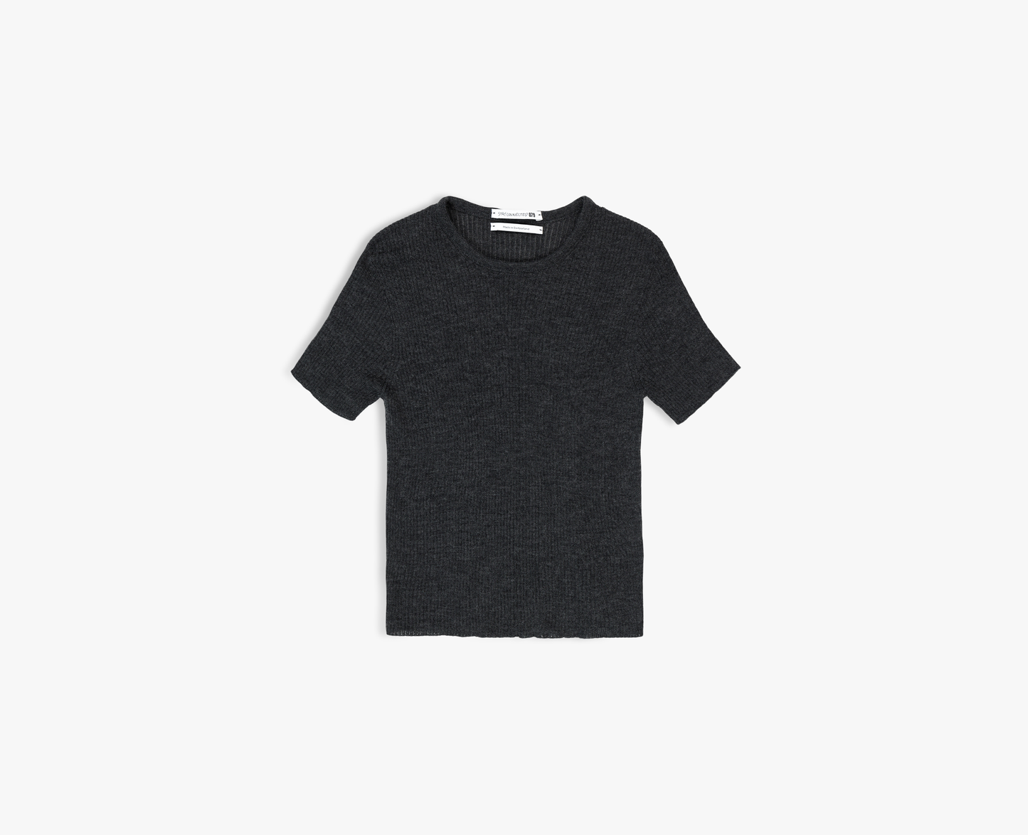 Women's merino/silk t-shirt, anthracite