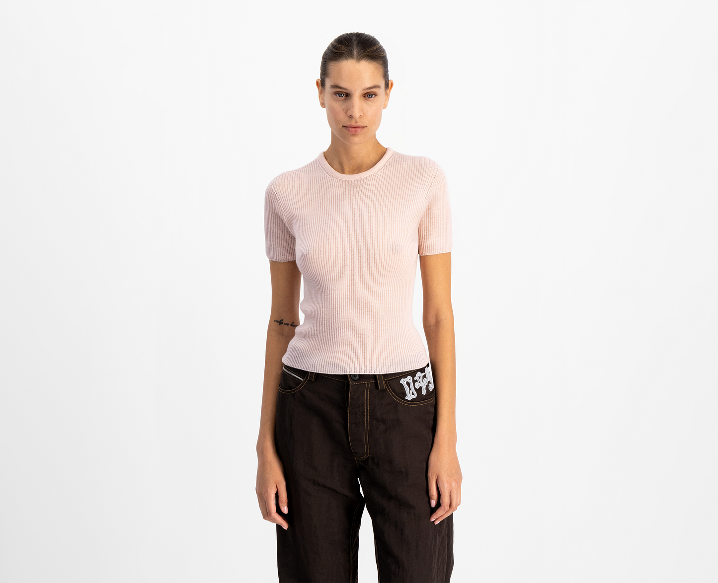 Women's merino/silk t-shirt, rose