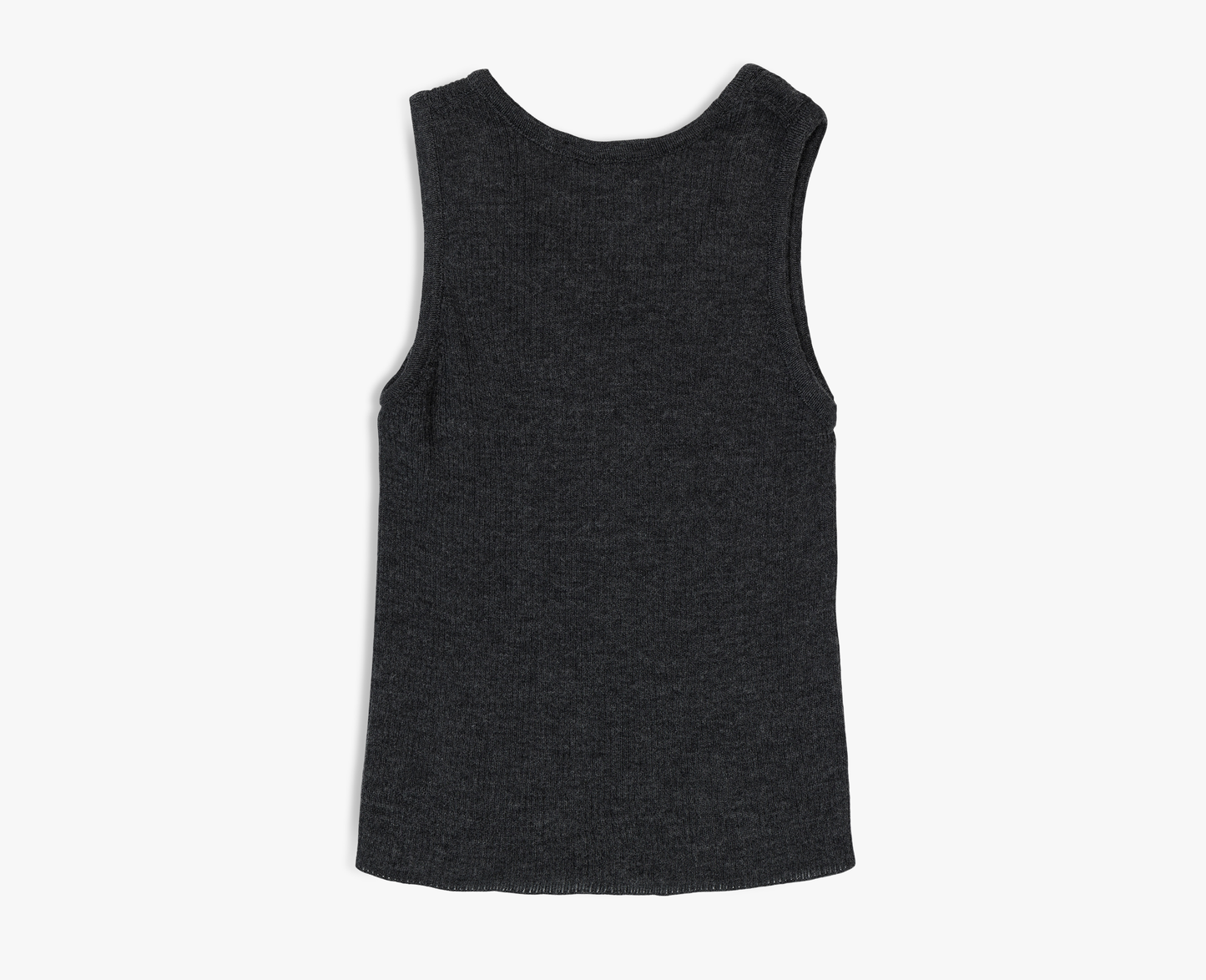 Herren Merino/Seide Tanktop, anthrazit