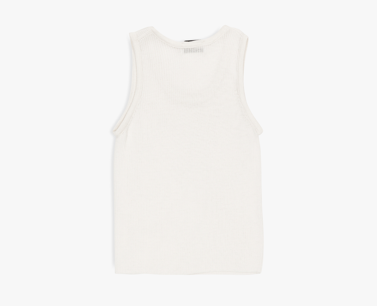 Women's merino/silk tank top, white