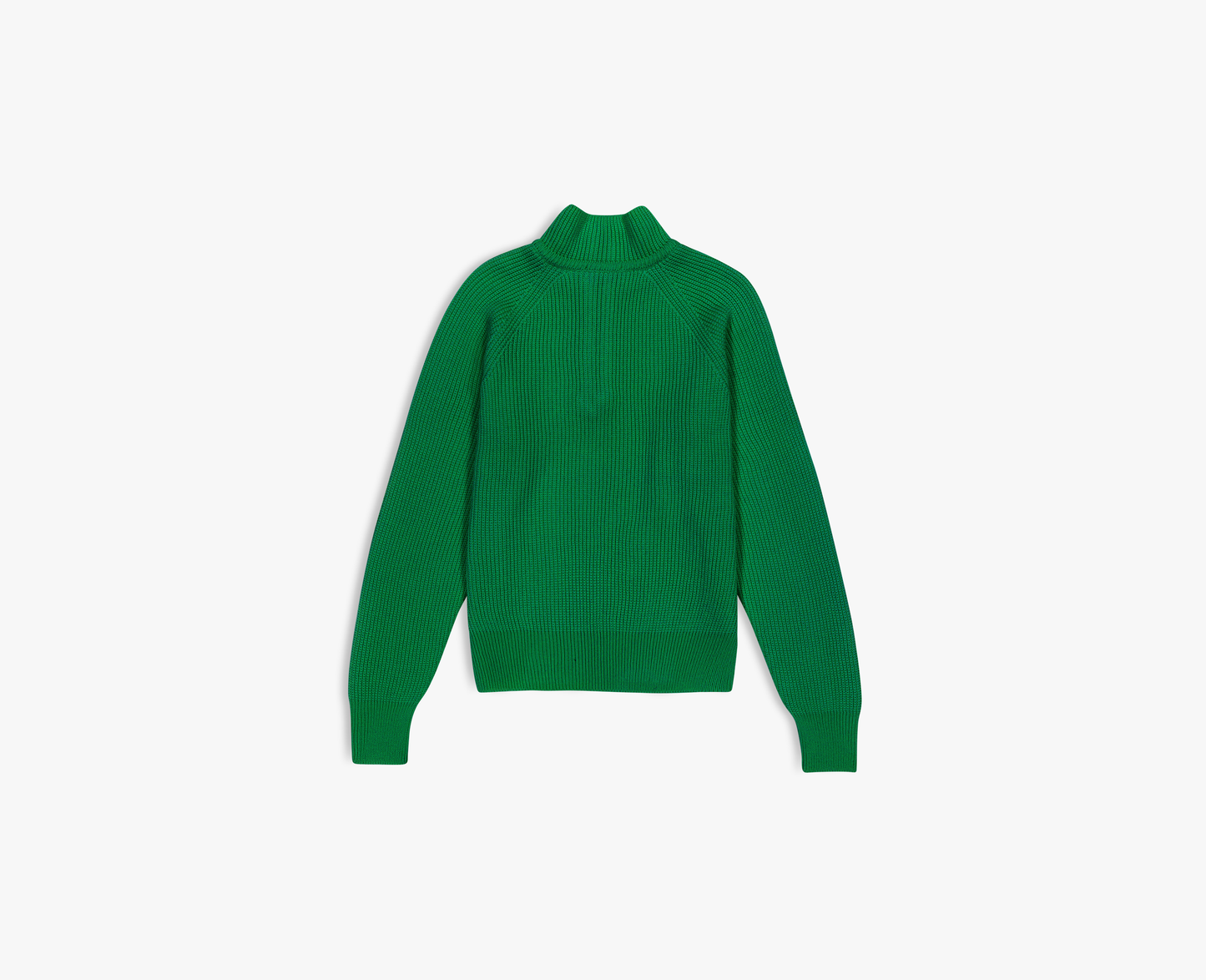 Pullover da donna con mezza zip in lana merino, verde