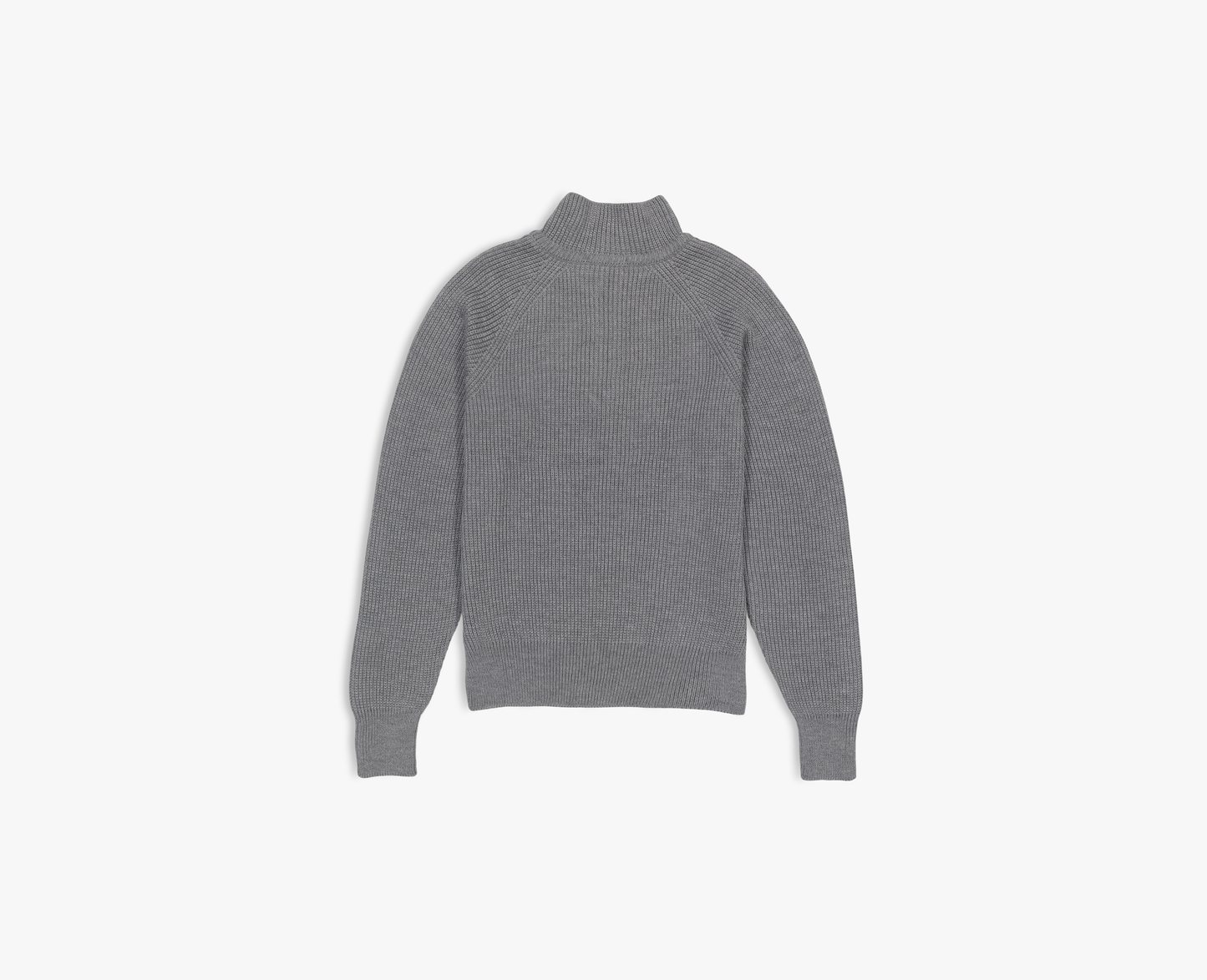 Pull à demi-zip en laine mérinos pour femmes, gris