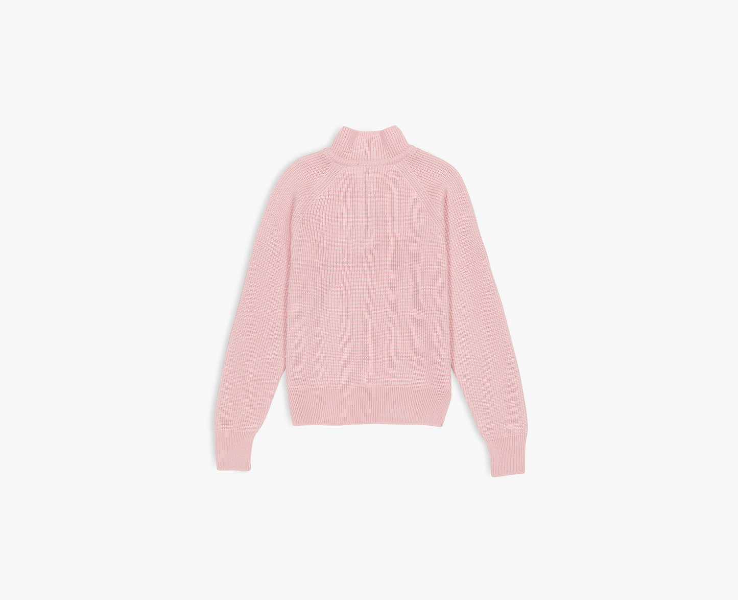 Pull à demi-zip en laine mérinos pour hommes, rose