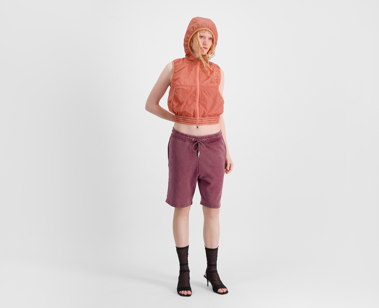 Women's lightweight cargo vest, apricot