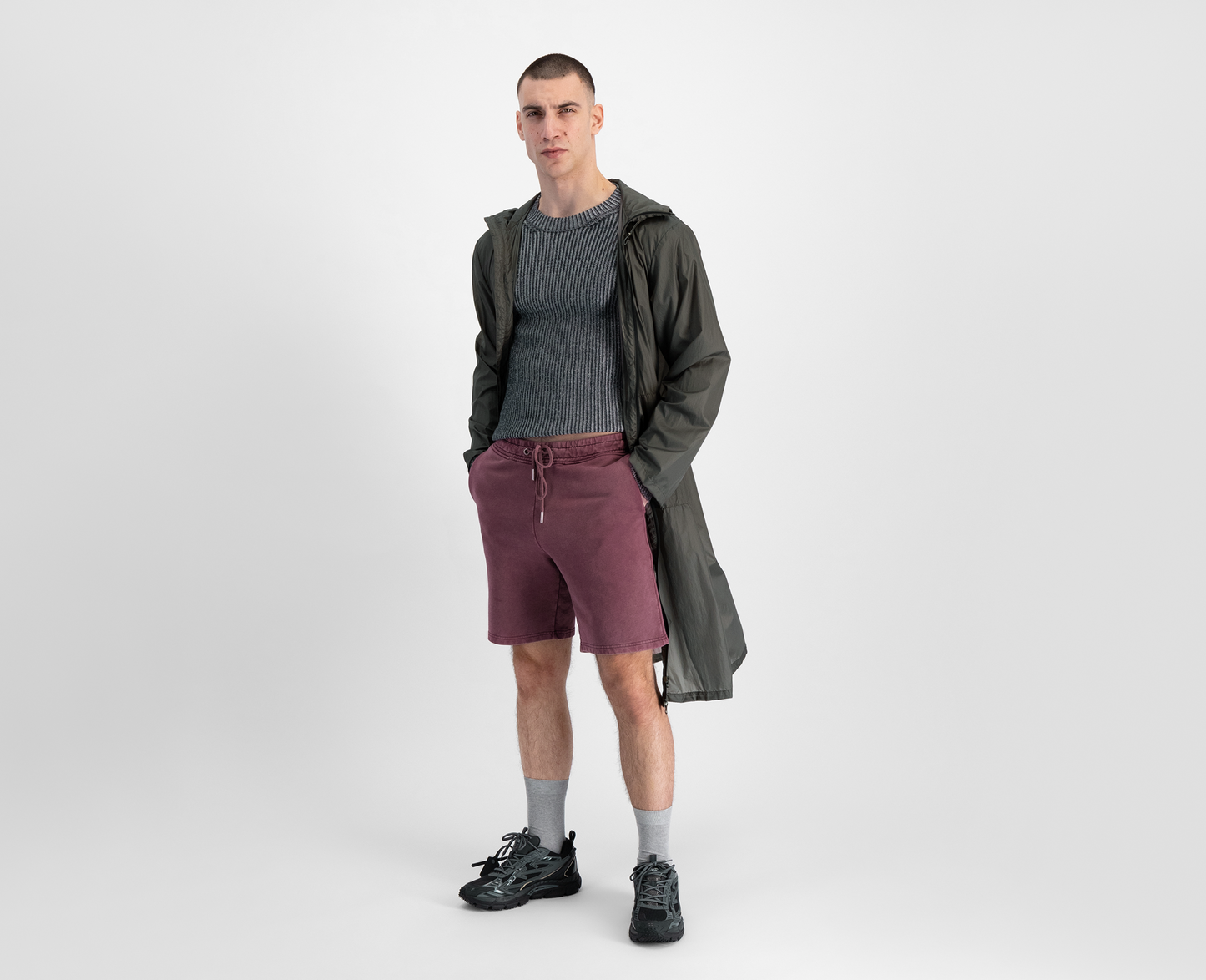  Men's 079 sweat shorts, bordeaux