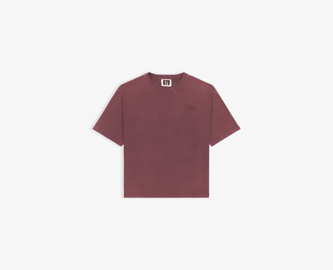 T-shirt boxy da uomo, bordeaux