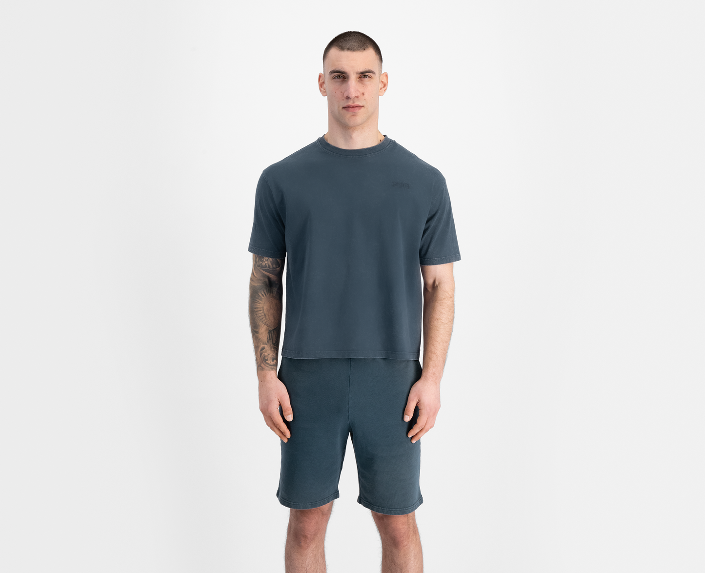 T-shirt boxy da uomo, blu