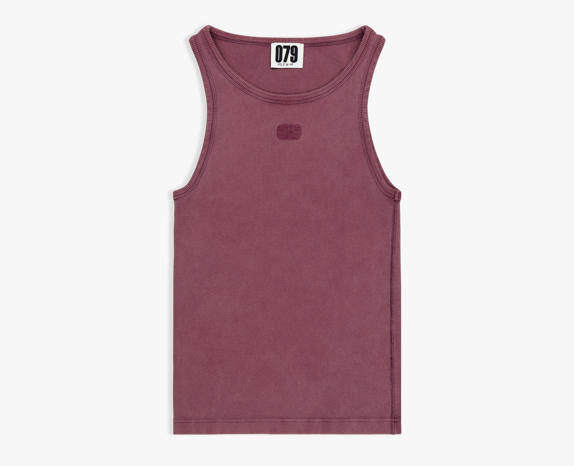 Herren geripptes Tanktop, bordeaux