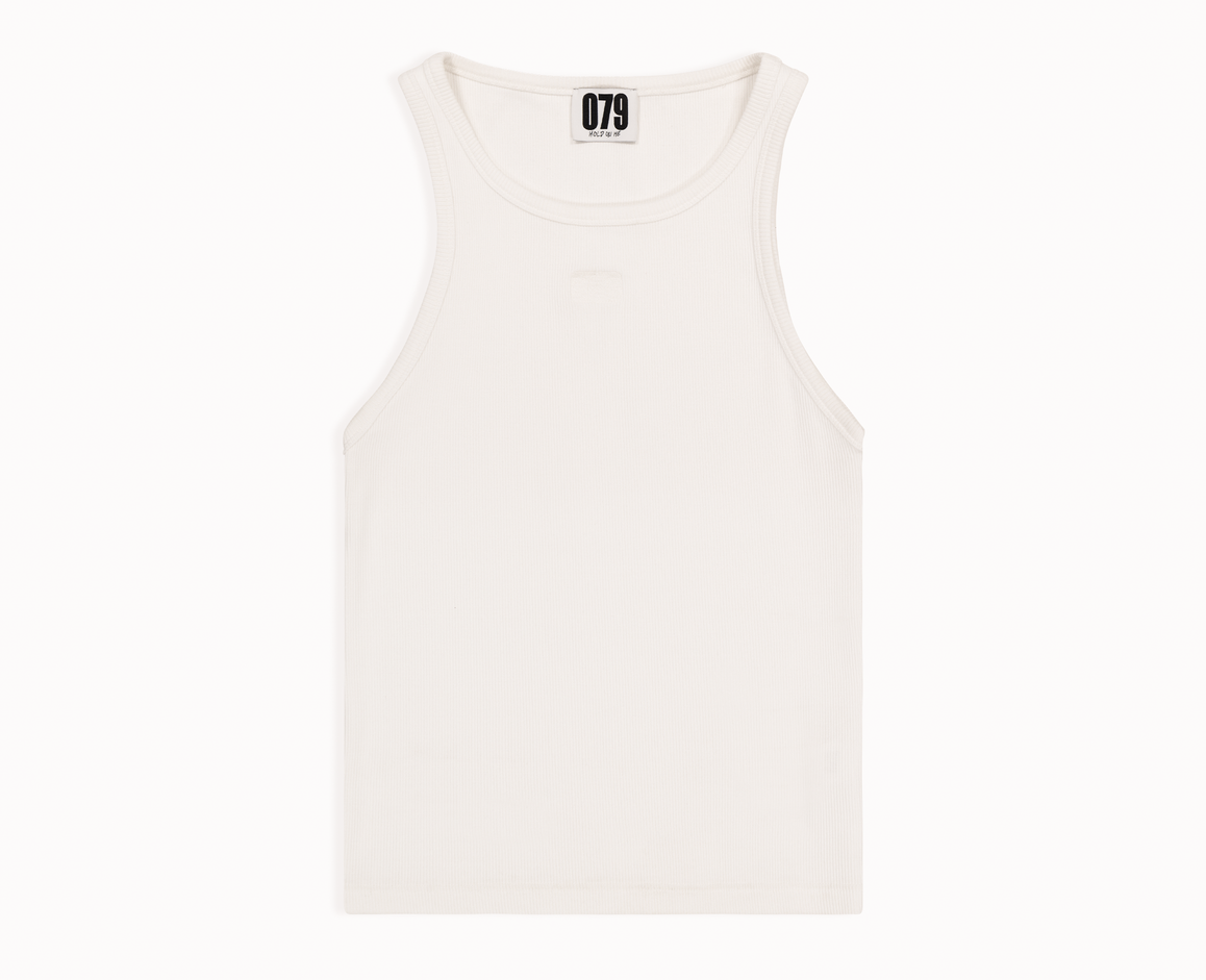 Damen geripptes Tanktop, off white