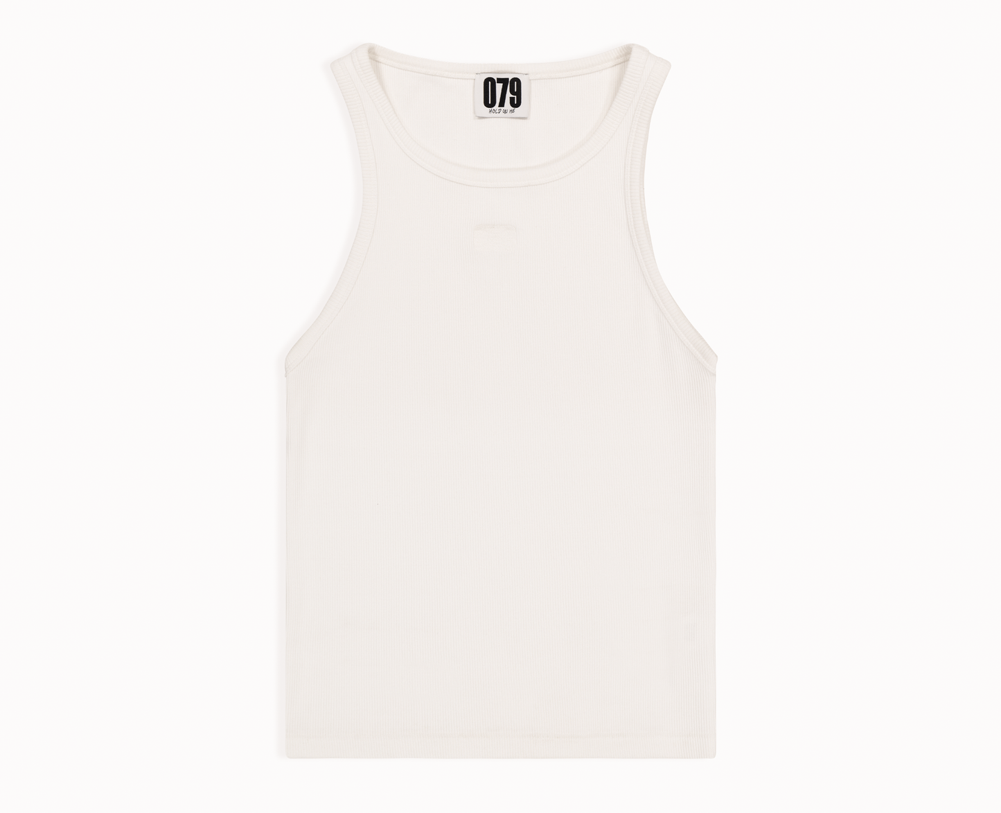 Women's ribbed tank top, off white