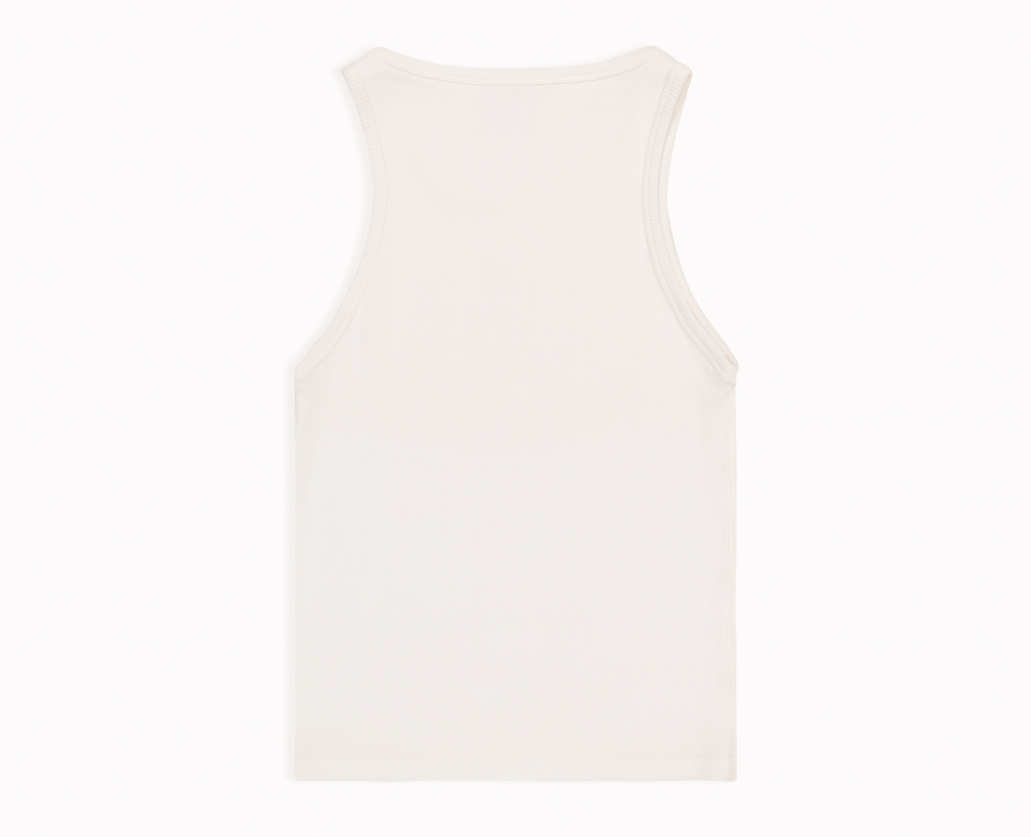 Women's ribbed tank top, off white