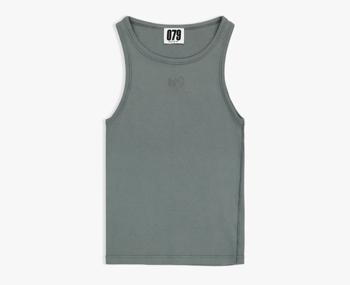 Women's ribbed tank top, sage