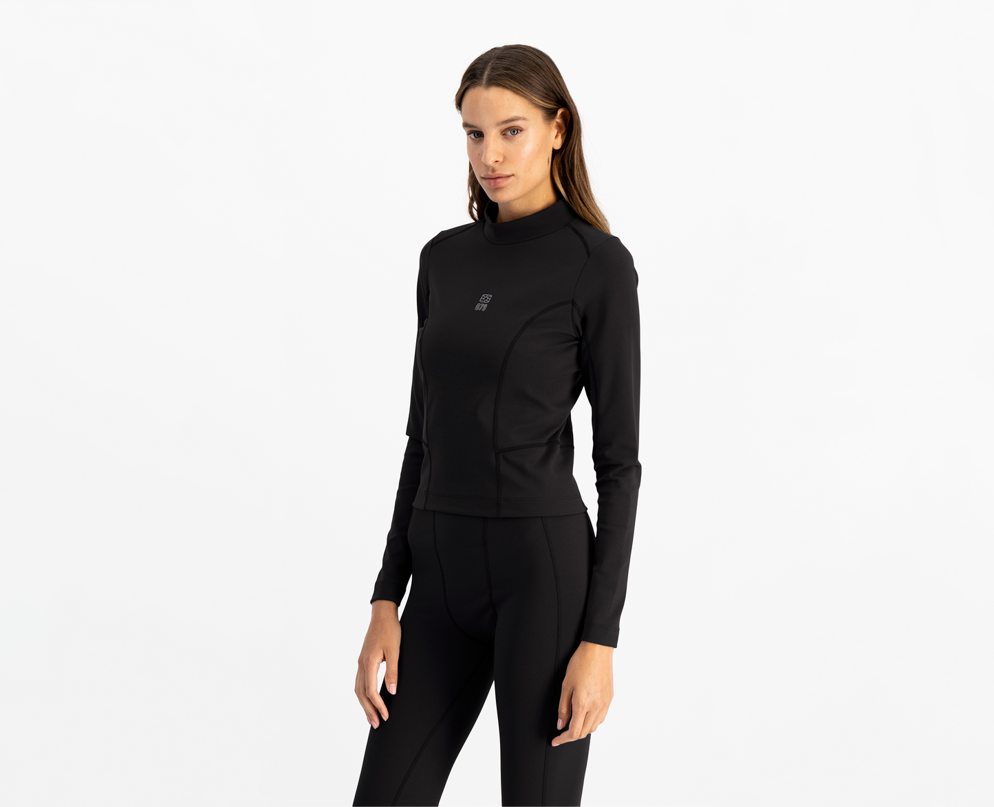 Women's long sleeve top, black