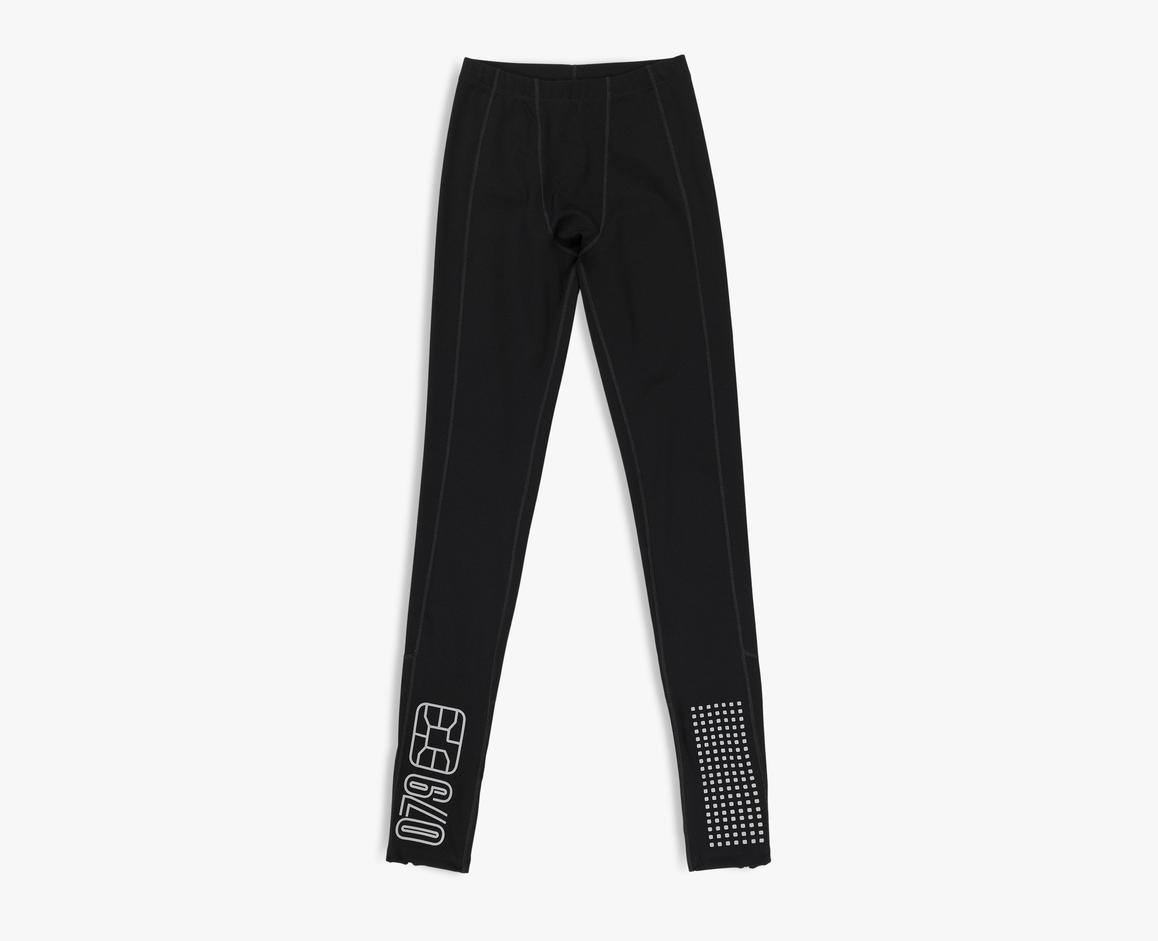 Legging femme avec coupe jambe et imprimé, noir