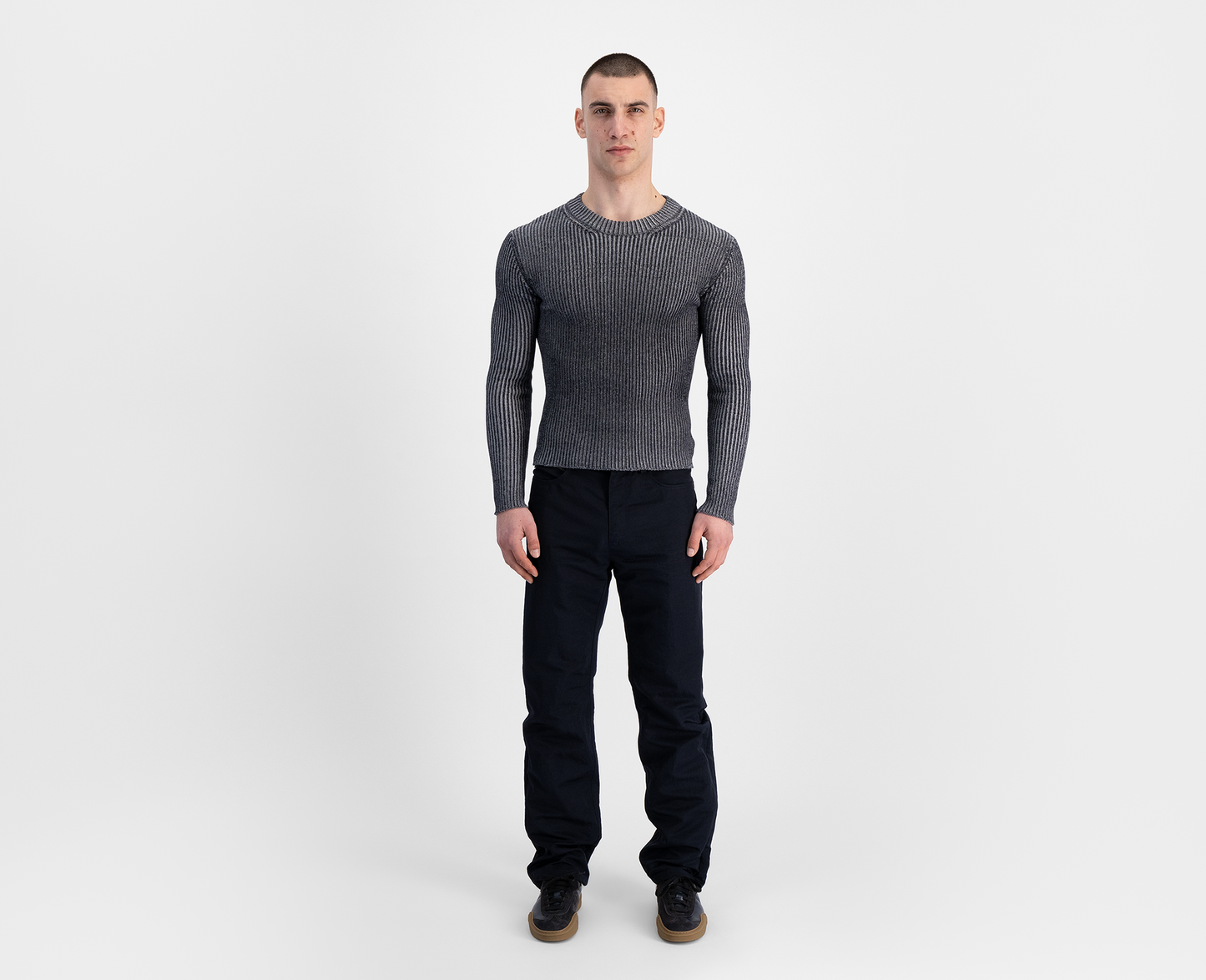 Pull tricoté pour homme, marine