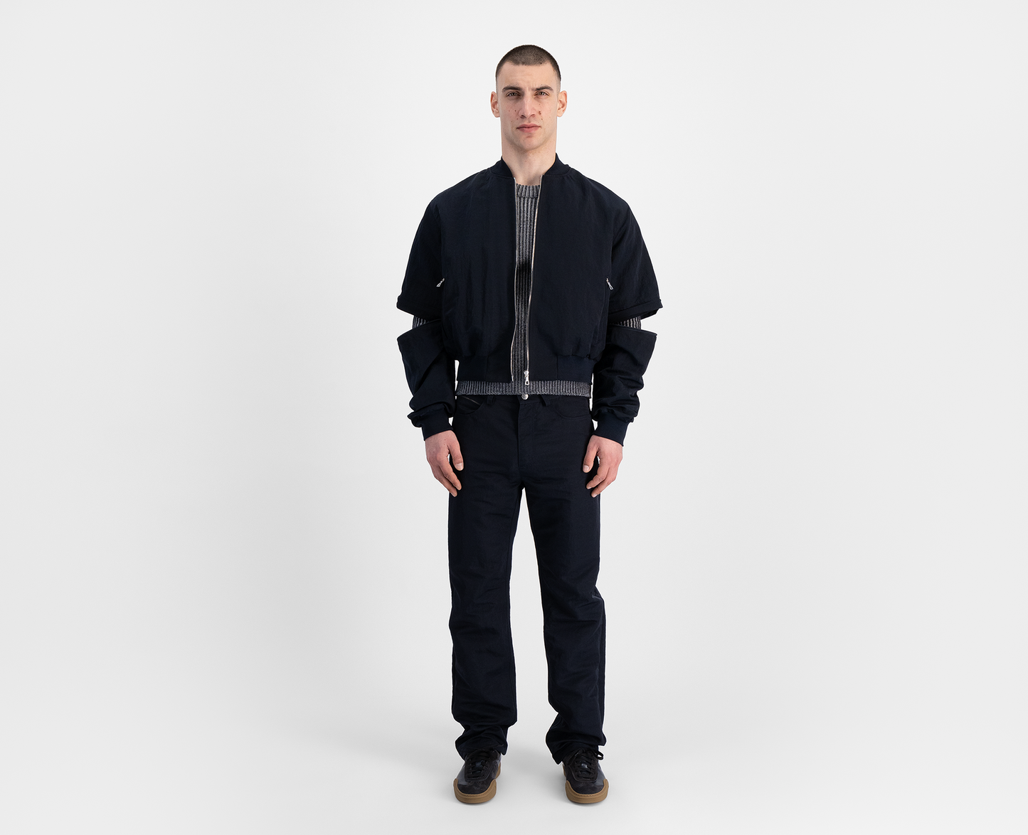 Pull tricoté pour homme, marine