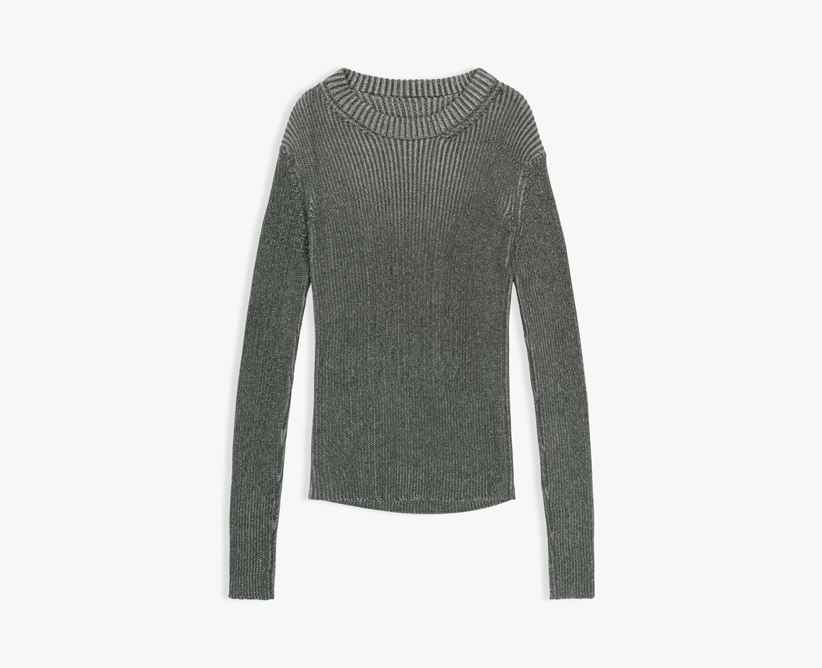 Damen knitted Pullover, khaki