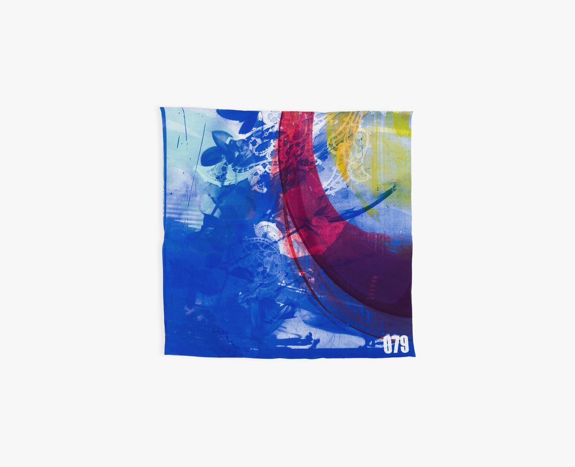 Seiden Foulard "Iconic Print", mehrfarbig