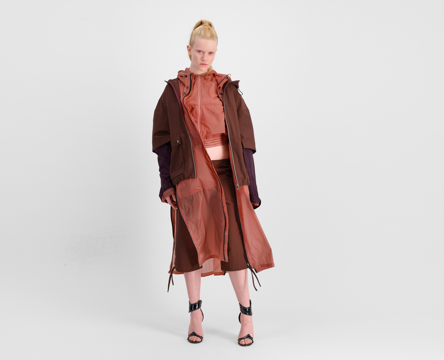 Women's lightweight jacket, burgundy