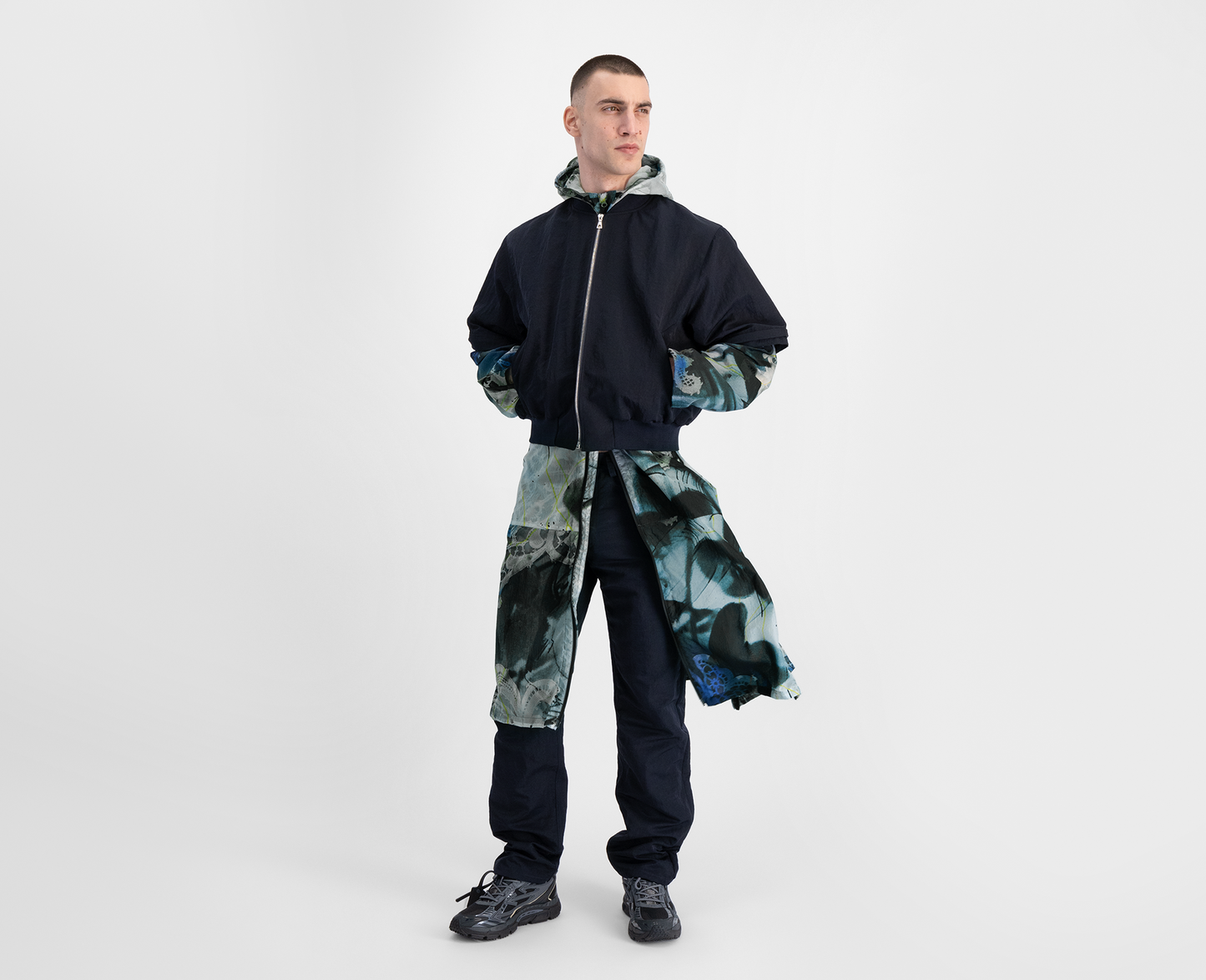 Parka leggero da uomo, multicolore