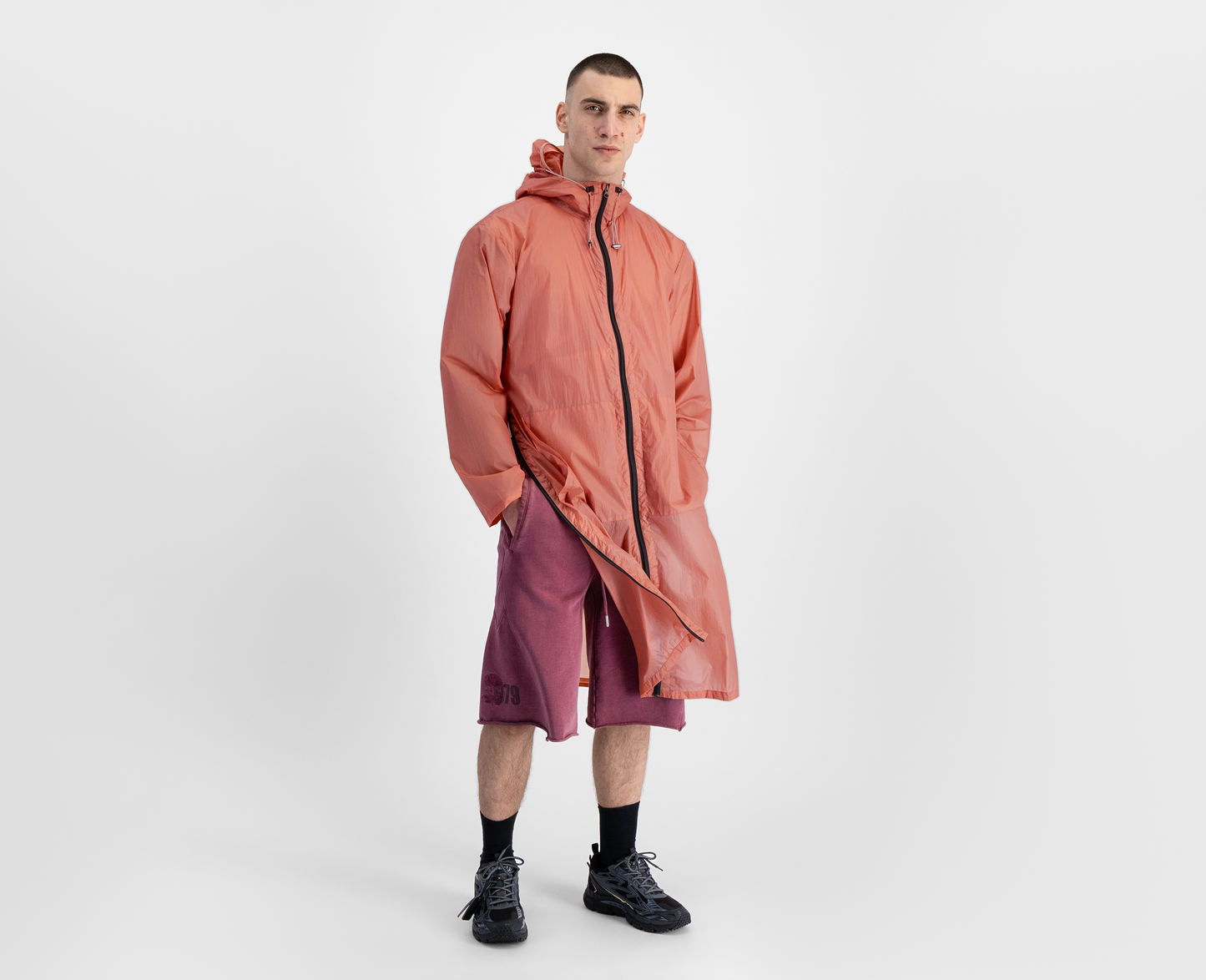 Parka leggero da uomo, albicocca