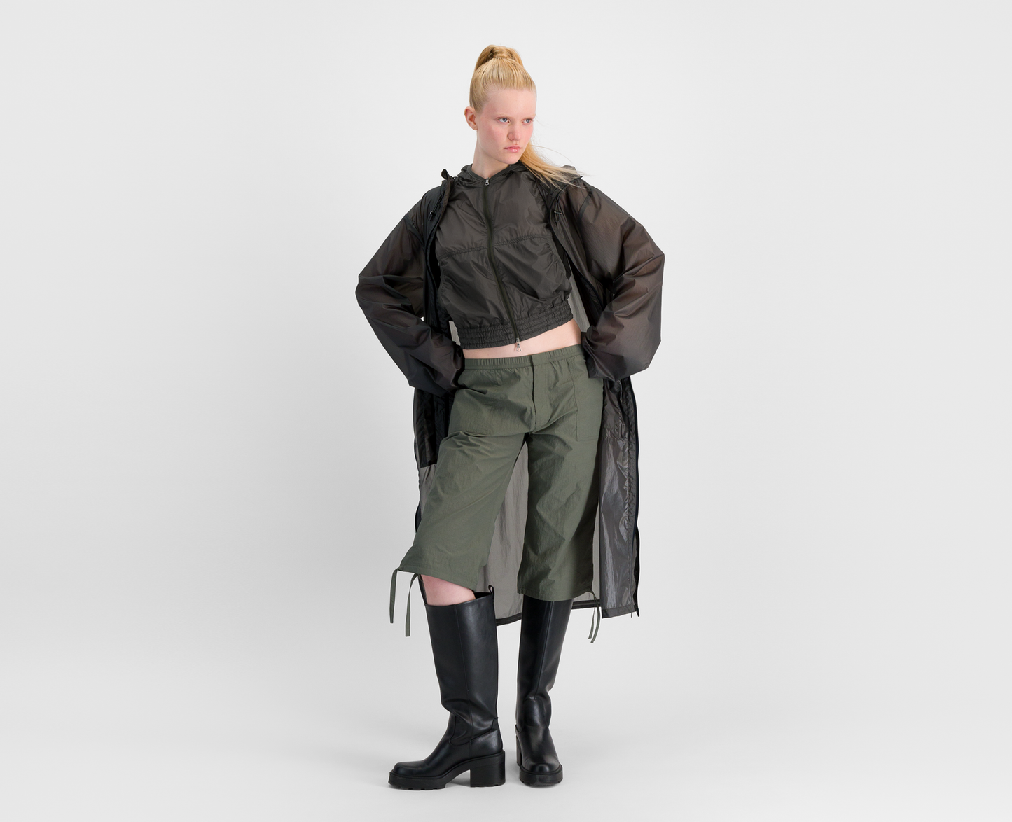 Women's lightweight parka, khaki